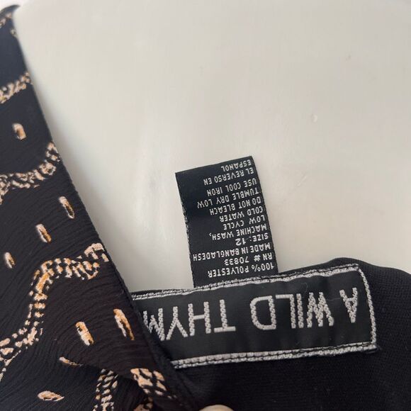 Y2K 90s A Wild Thyme Midi Dress black practical Magic - Picture 6 of 11